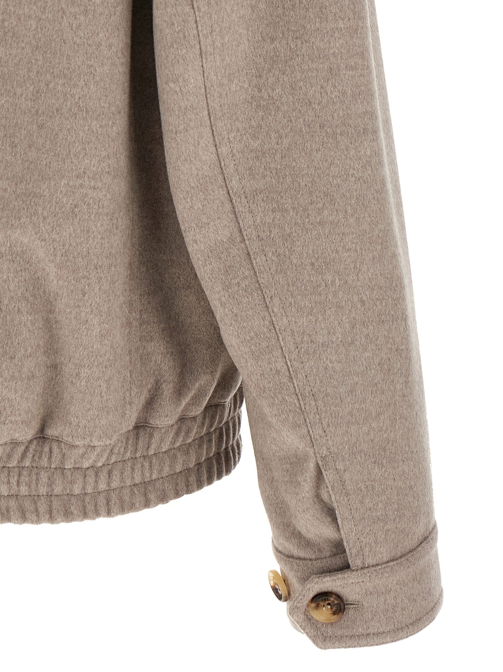 Virgin wool beaver bomber jacket