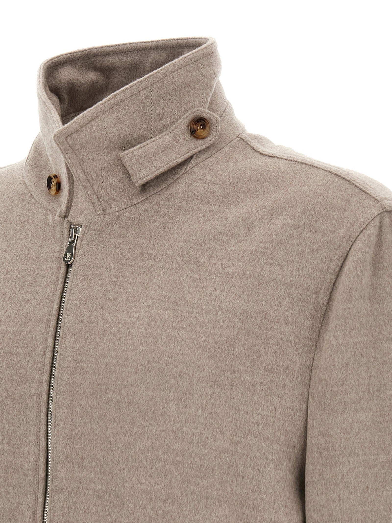 Virgin wool beaver bomber jacket