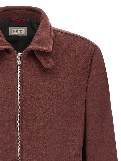 Virgin wool beaver bomber jacket