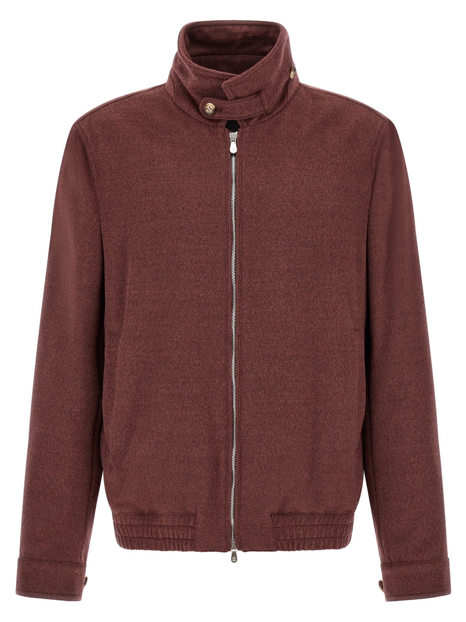Virgin wool beaver bomber jacket