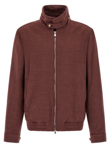 Virgin wool beaver bomber jacket