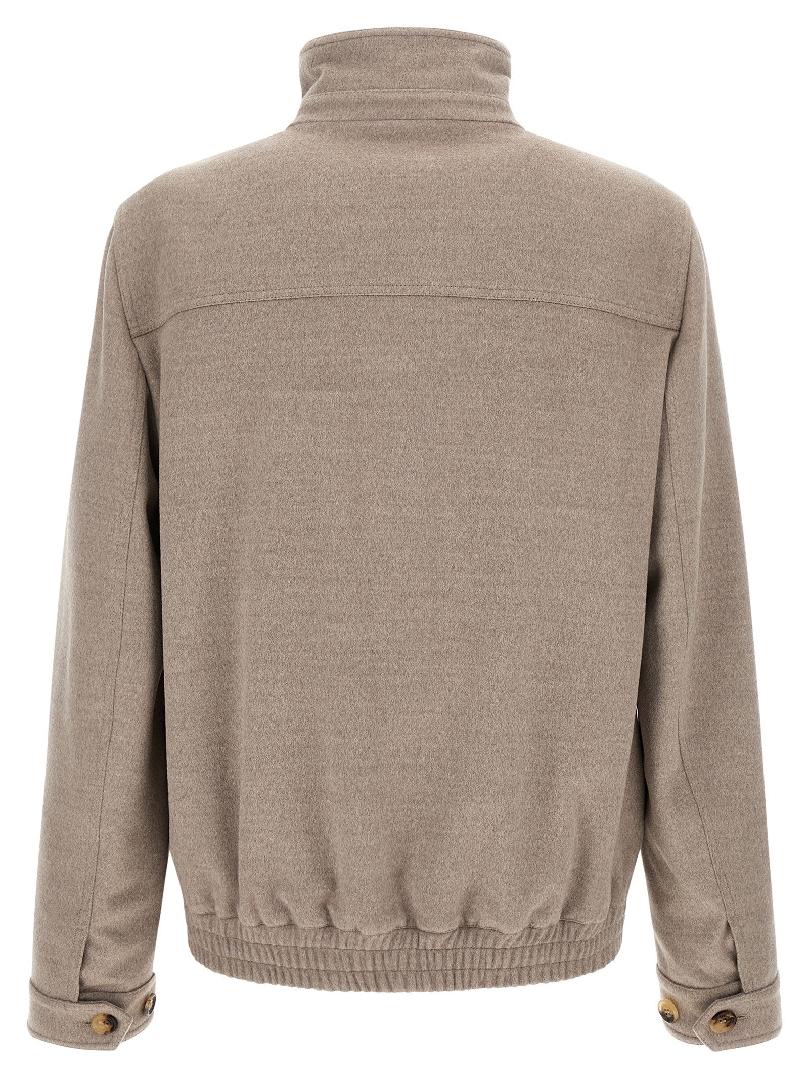 Virgin wool beaver bomber jacket