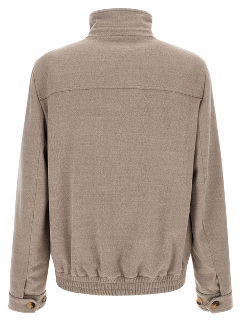 Virgin wool beaver bomber jacket
