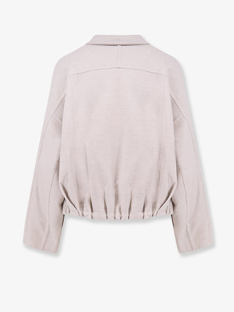 Brunello Cucinelli Virgin wool bomber with drawstring