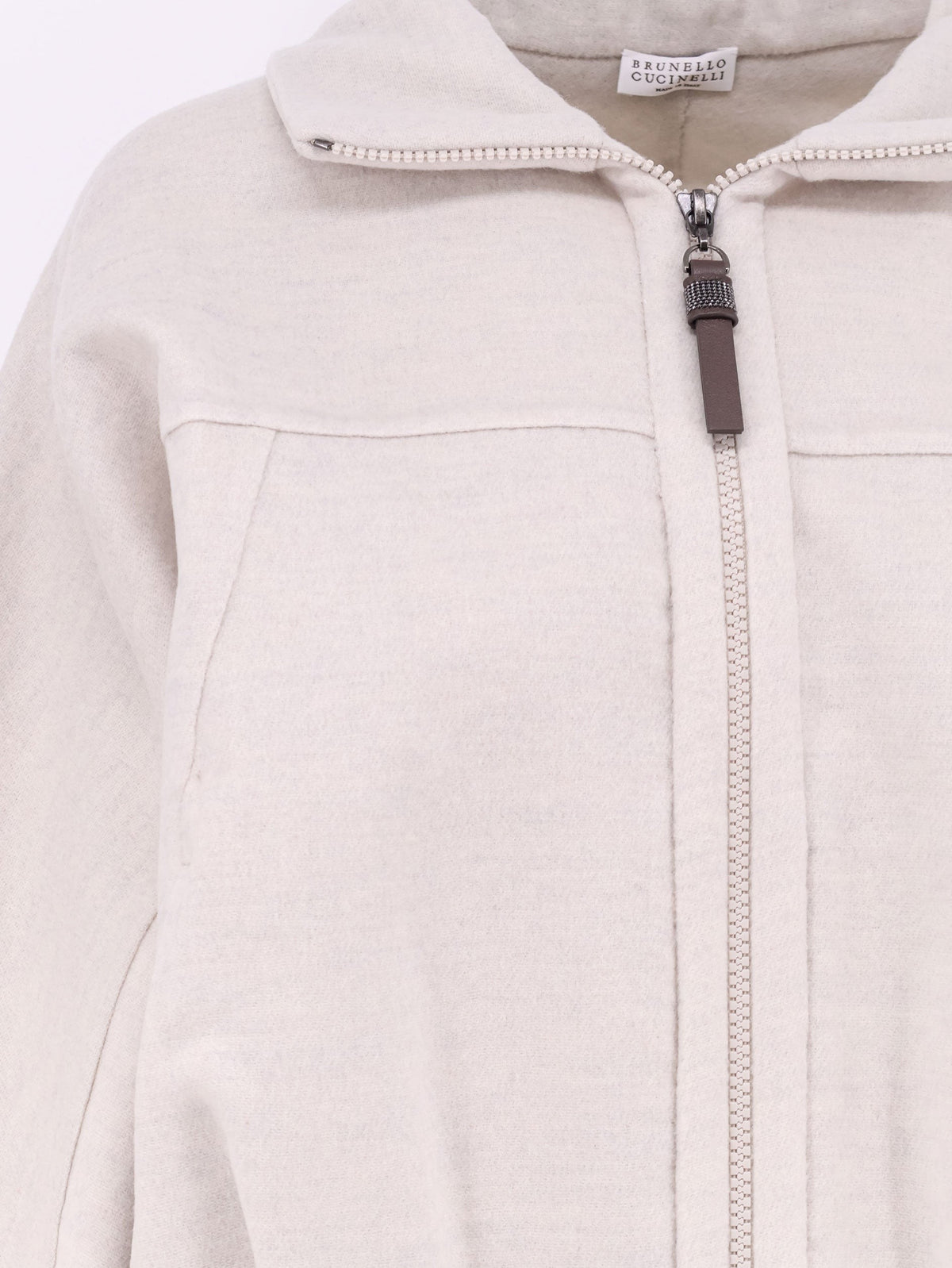 Brunello Cucinelli Virgin wool bomber with drawstring