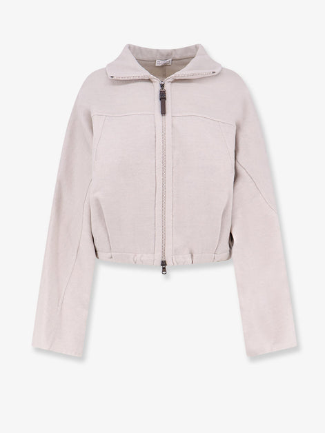 Virgin wool bomber with drawstring