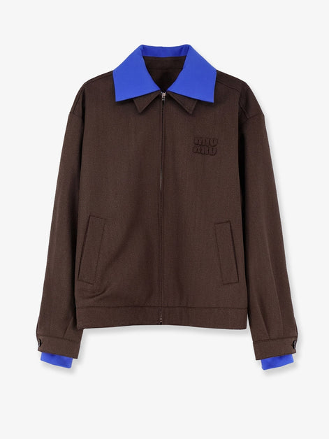 Virgin wool jacket with Logo detail