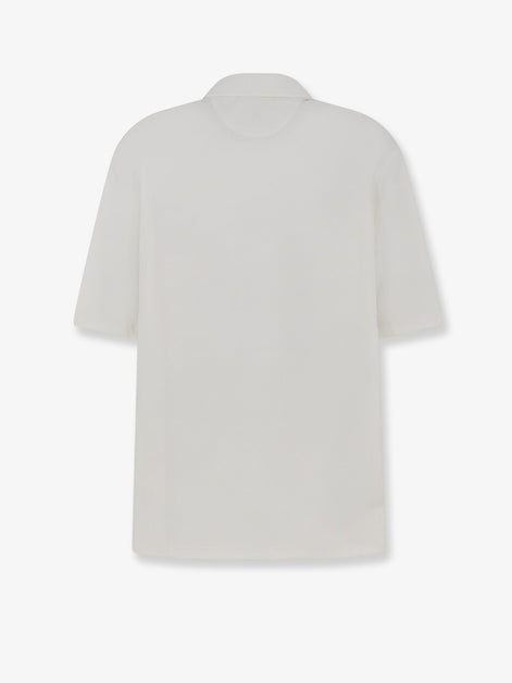 Brunello Cucinelli Virgin wool polo shirt with front logo patch