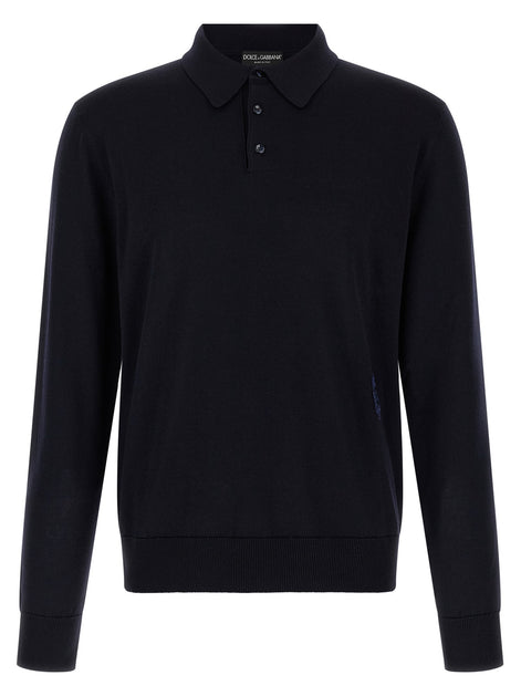 Virgin wool polo shirt