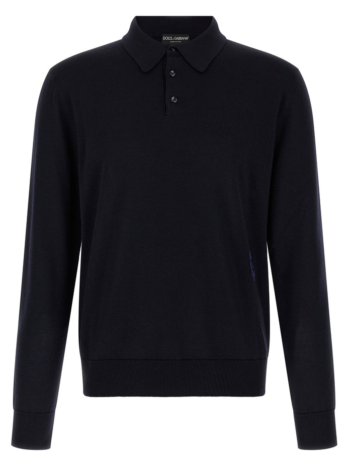 Virgin wool polo shirt