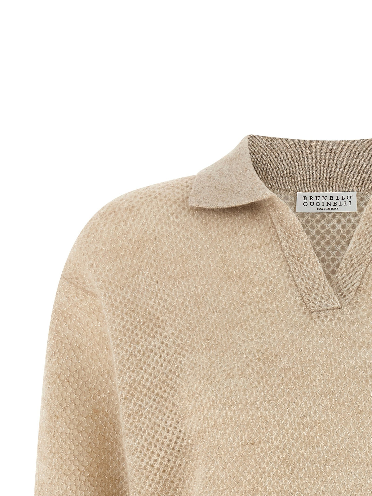 Brunello Cucinelli Waffle processing polo shirt