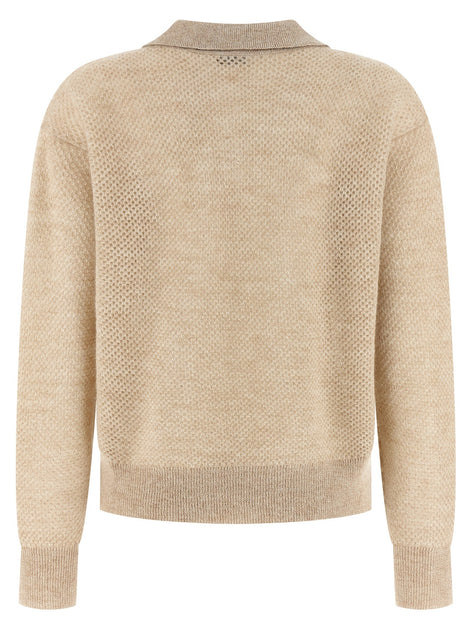 Brunello Cucinelli Waffle processing polo shirt