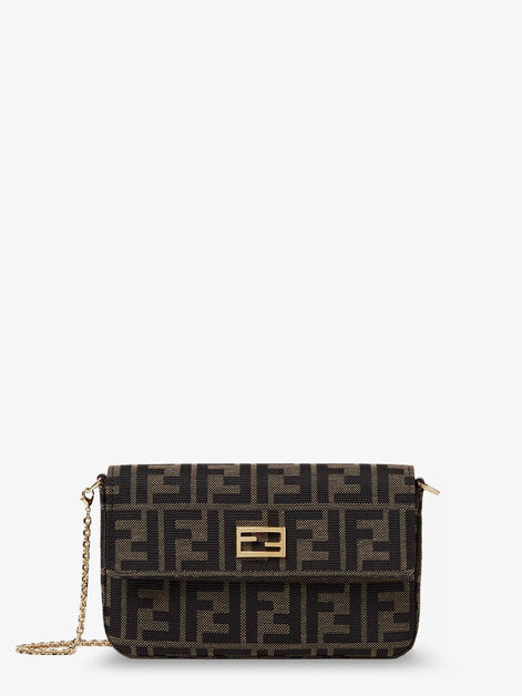 Wallet on Chain Tube FF Zucca Fabric crossbody bag