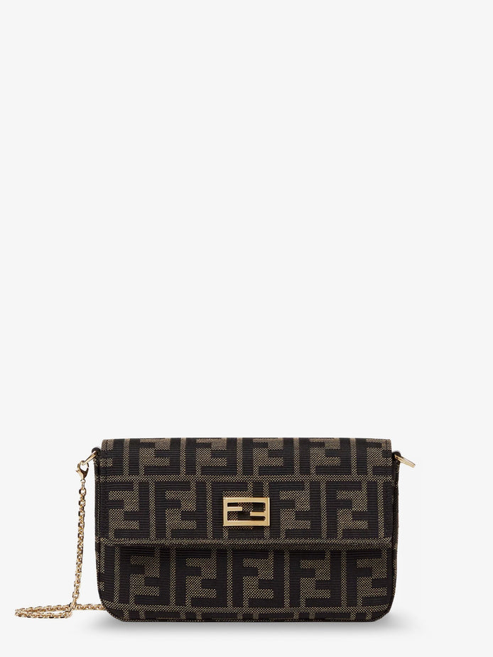 Wallet on Chain Tube FF Zucca Fabric crossbody bag