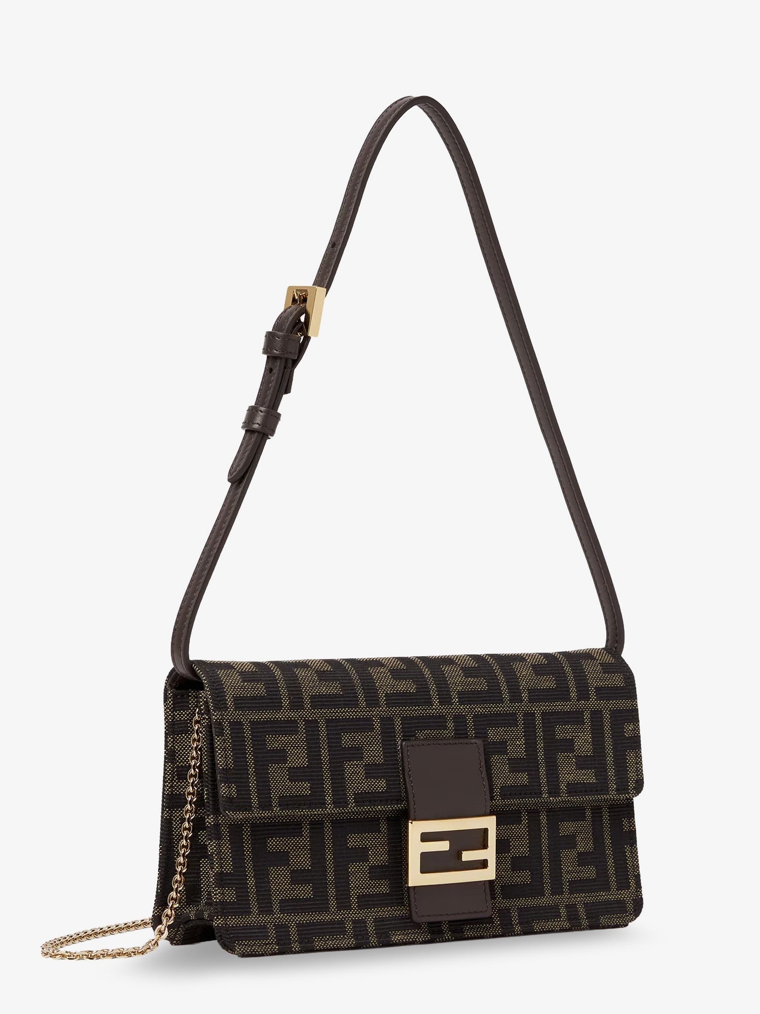 Fendi Wallet on Chain Tube FF Zucca fabric crossbody bag