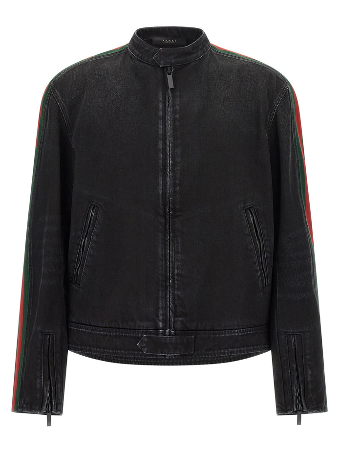 'Web' biker jacket