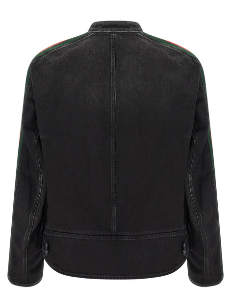 Gucci 'Web' biker jacket