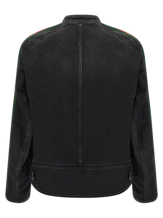 Gucci 'Web' biker jacket
