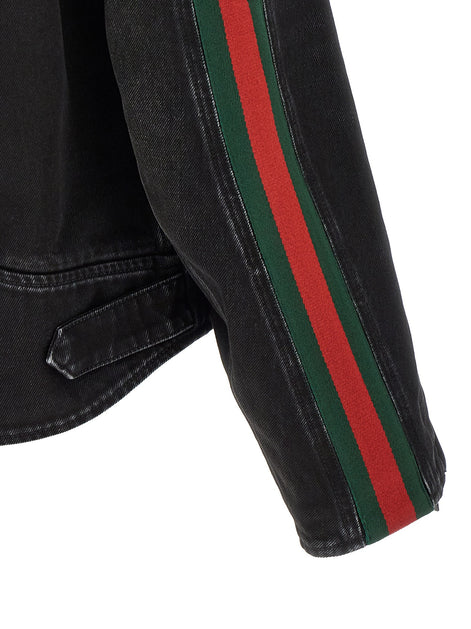 Gucci 'Web' biker jacket