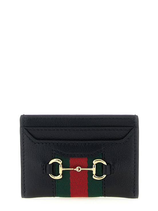 'Web Horsebit Gucci' card holder