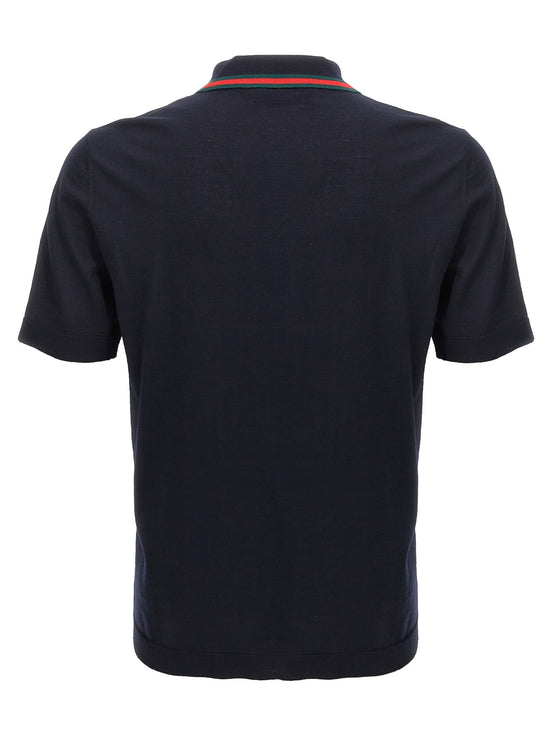 Gucci Web Ribbon Polo Shirt