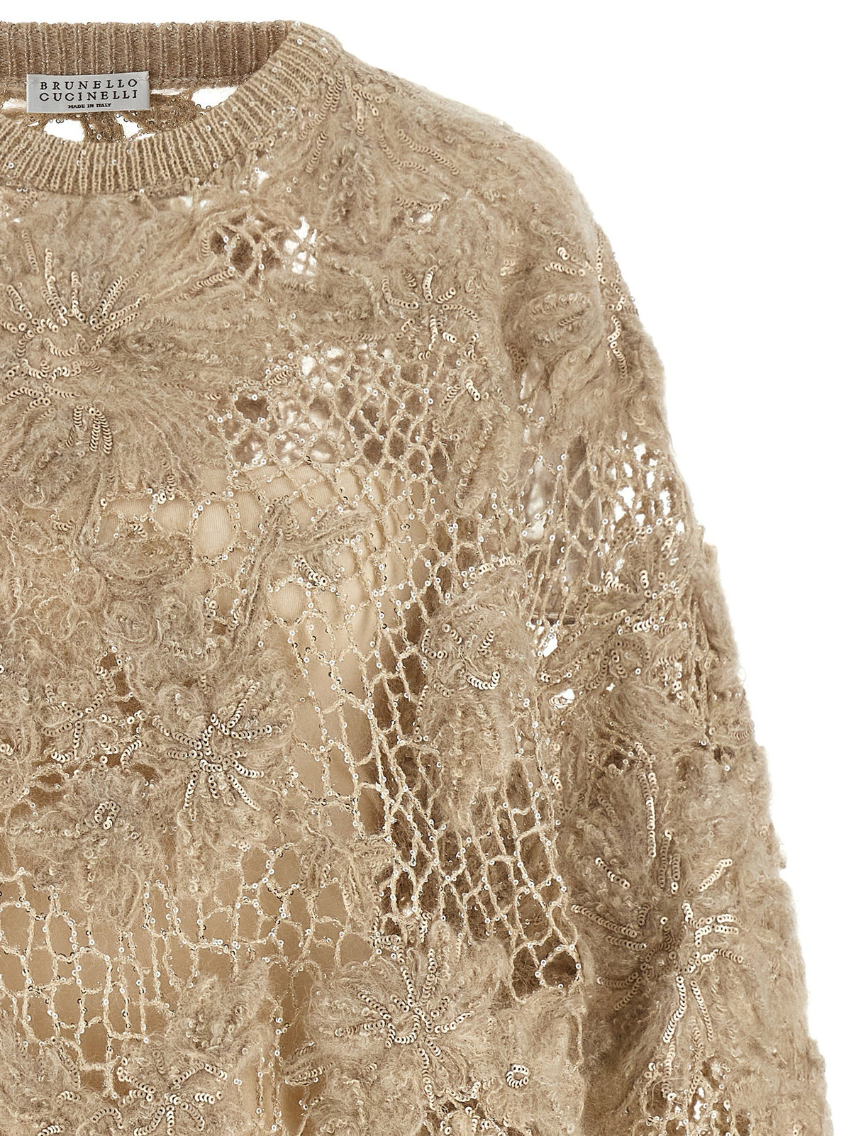 Brunello Cucinelli 'Whispering Bloom Embroidery' sweater