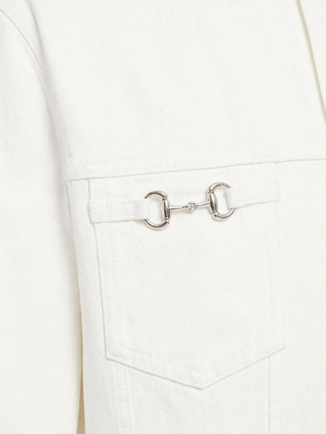 White denim jacket