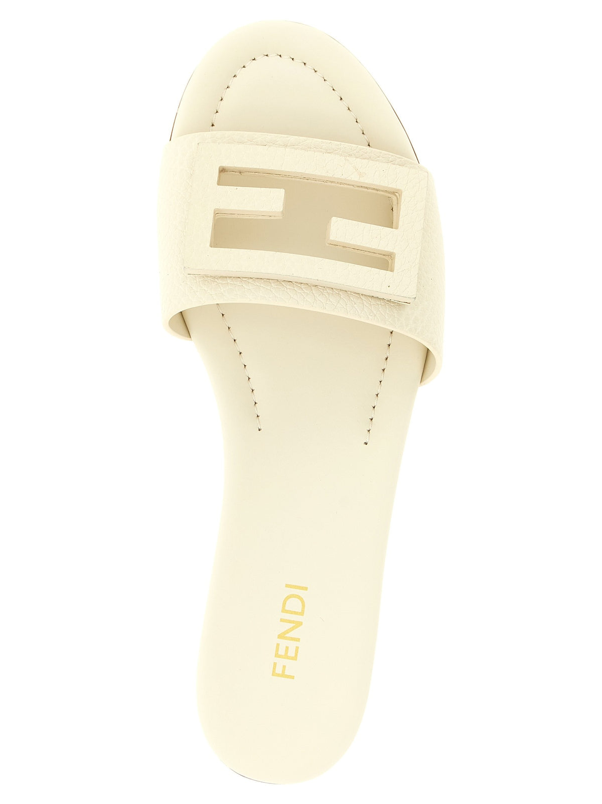Fendi White 'Tube' slides