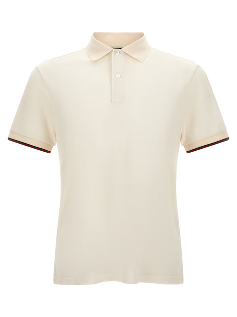 White 'Web' polo shirt