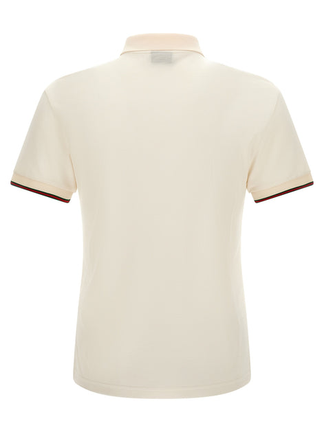 Gucci White 'Web' polo shirt