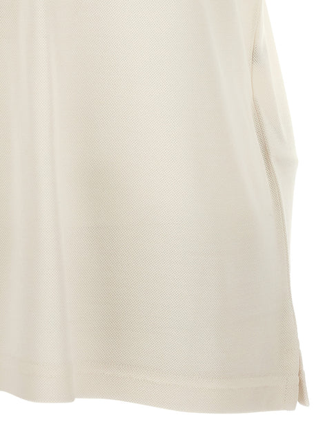 Gucci White 'Web' polo shirt