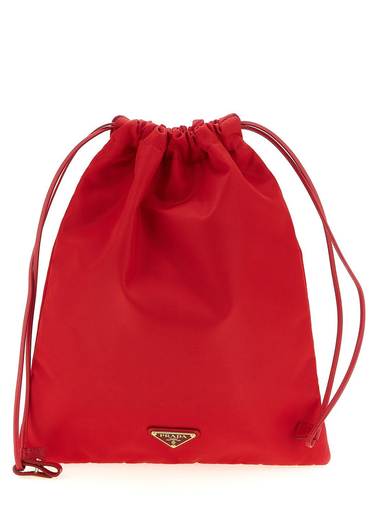 'Wish in Re-Nylon' pouch with logo