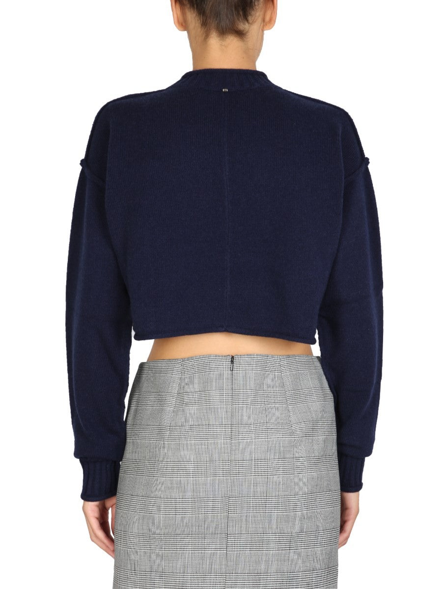 WOOL AND CASHMERE CREW NECK SWEATER