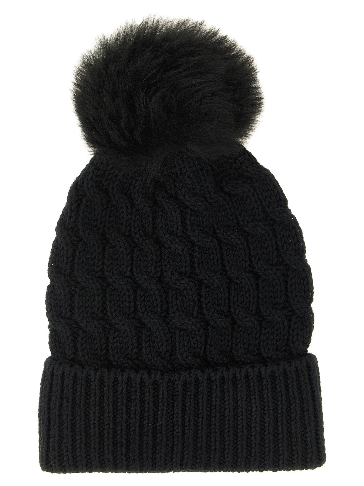 MONCLER GRENOBLE Wool beanie with pon-pon