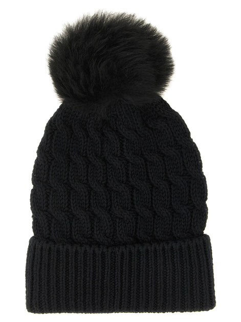 MONCLER GRENOBLE Wool beanie with pon-pon