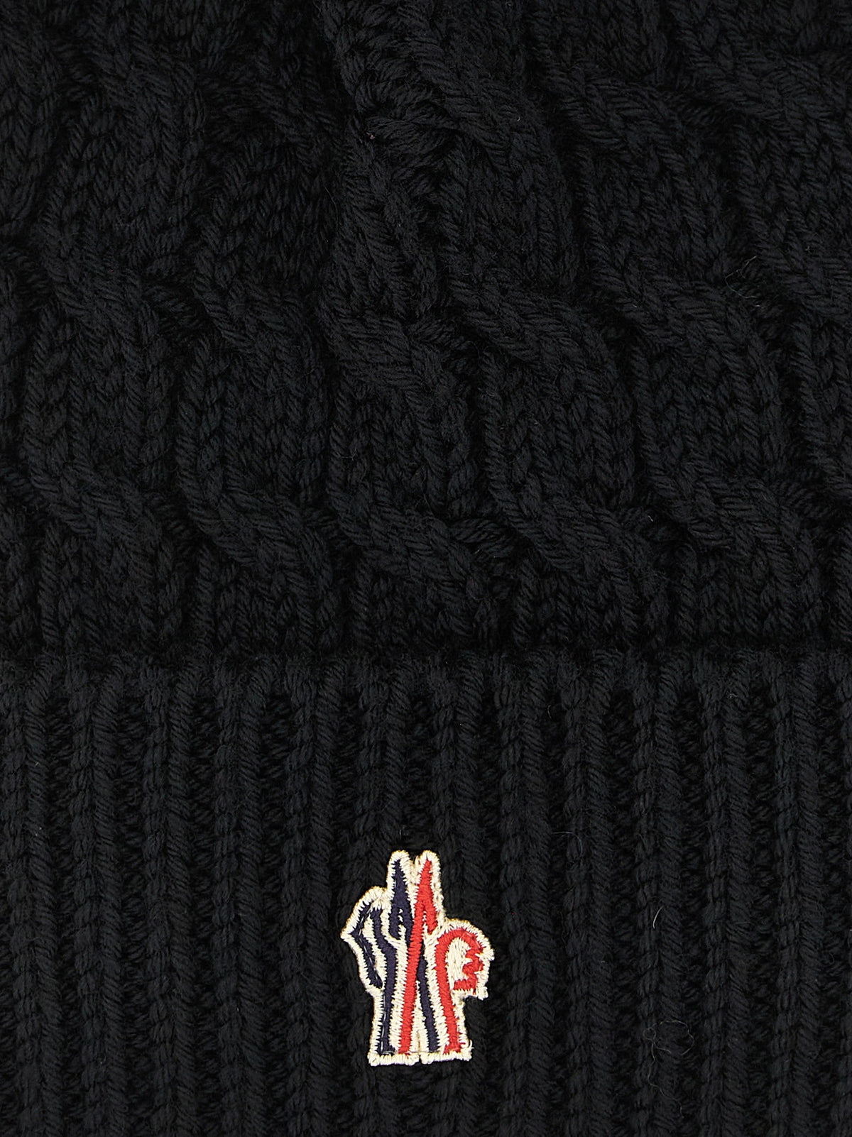 MONCLER GRENOBLE Wool beanie with pon-pon