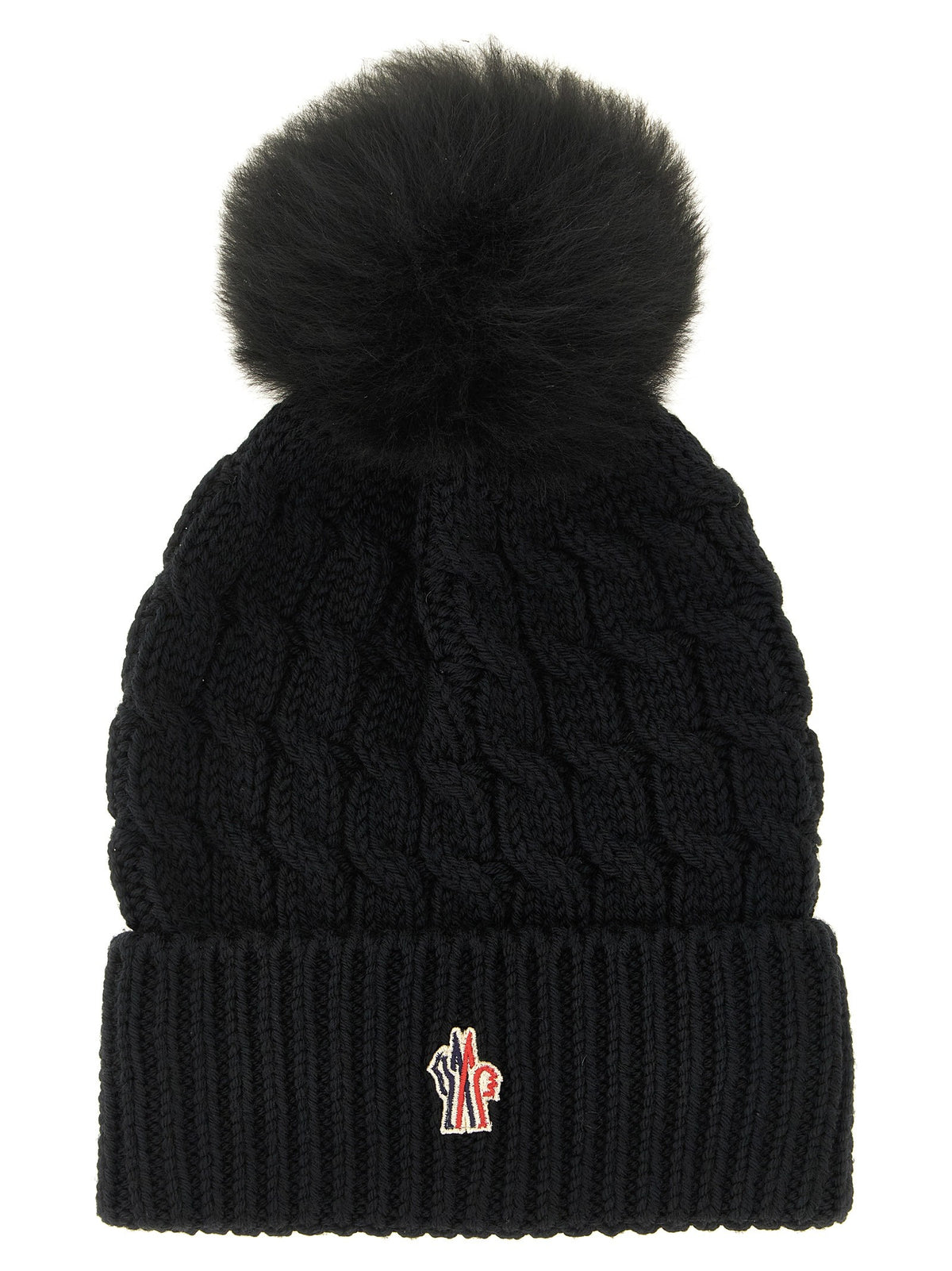 Wool beanie with pon-pon
