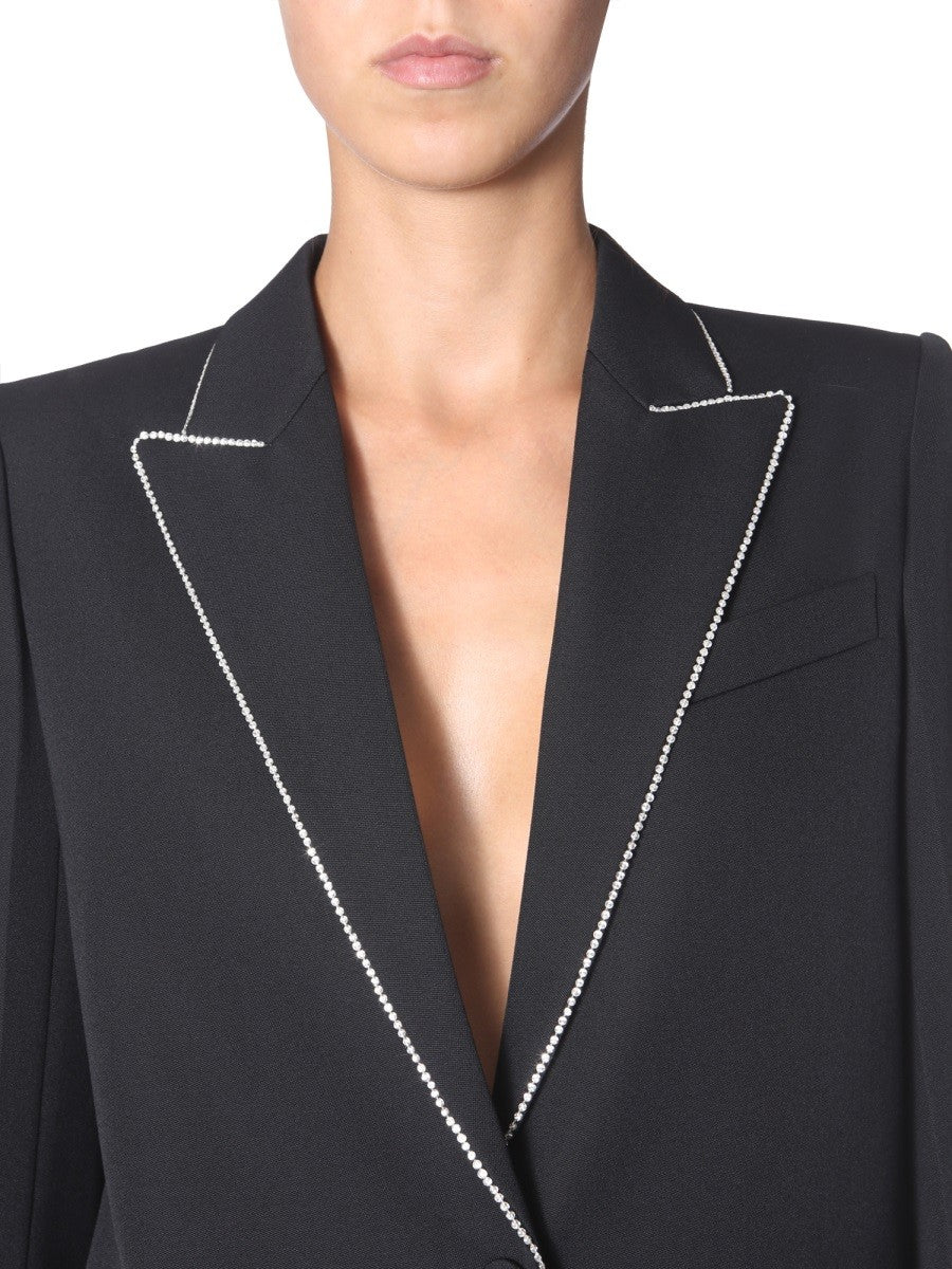 WOOL BLAZER WITH STRASS