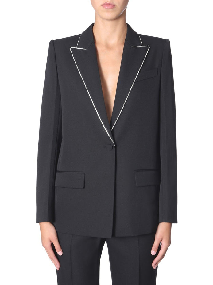 WOOL BLAZER WITH STRASS