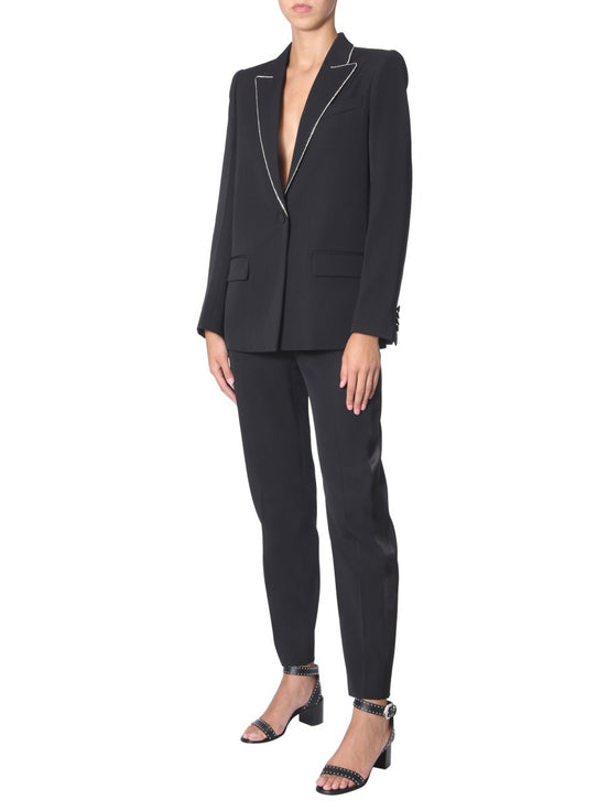 WOOL BLAZER WITH STRASS