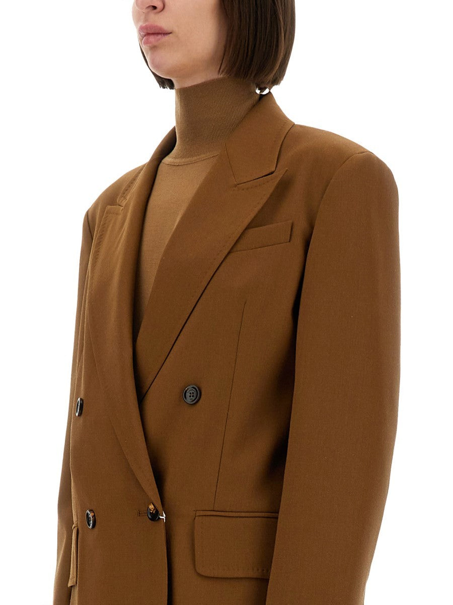 WOOL BLEND DOUBLE-BREASTED JACKET