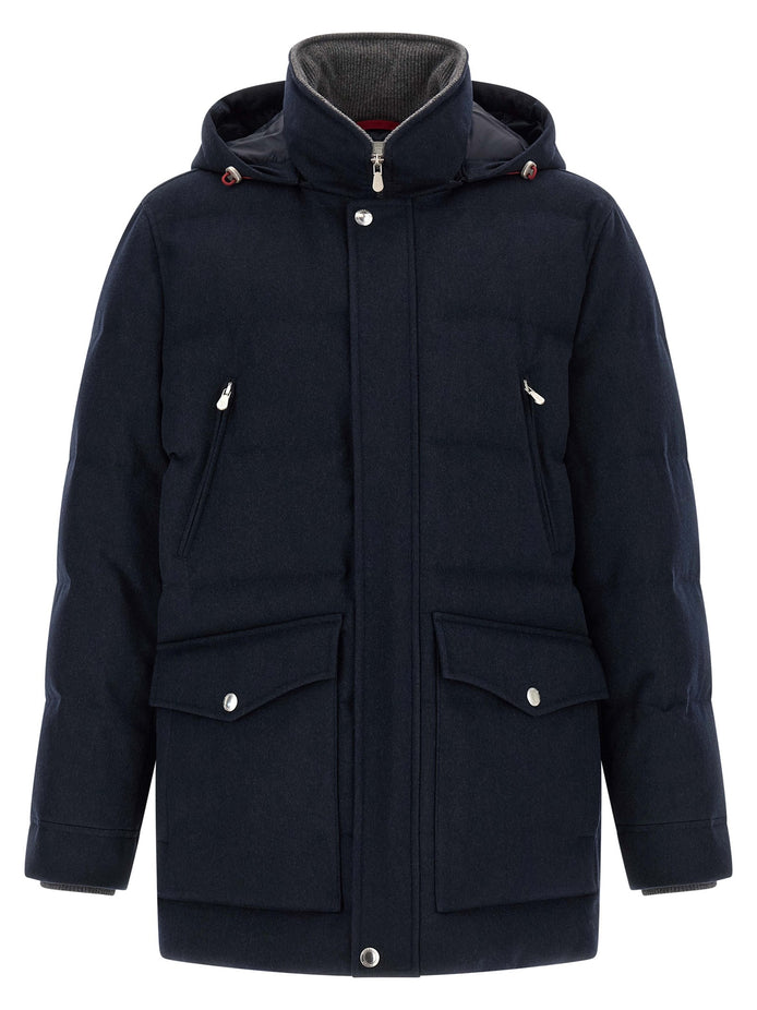 Wool flannel parka