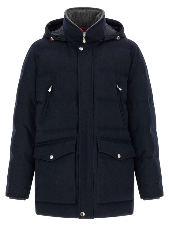 Wool flannel parka