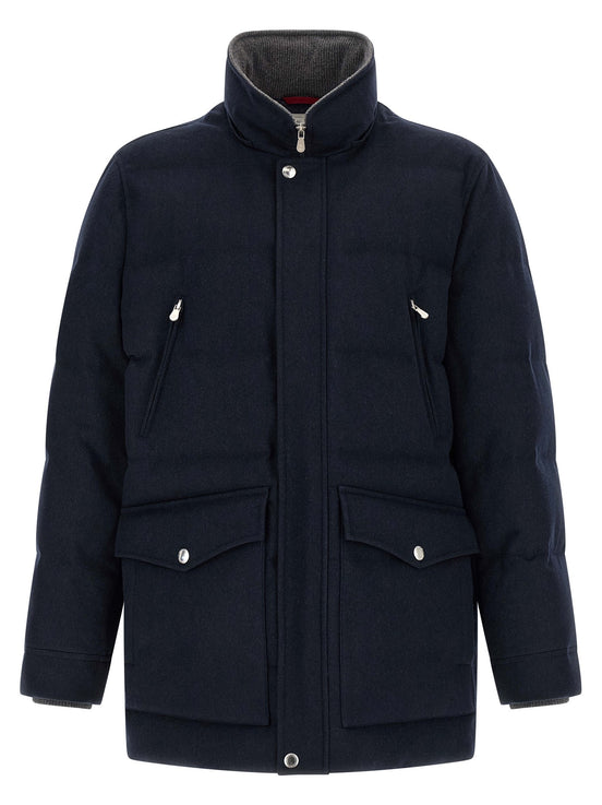 Wool flannel parka