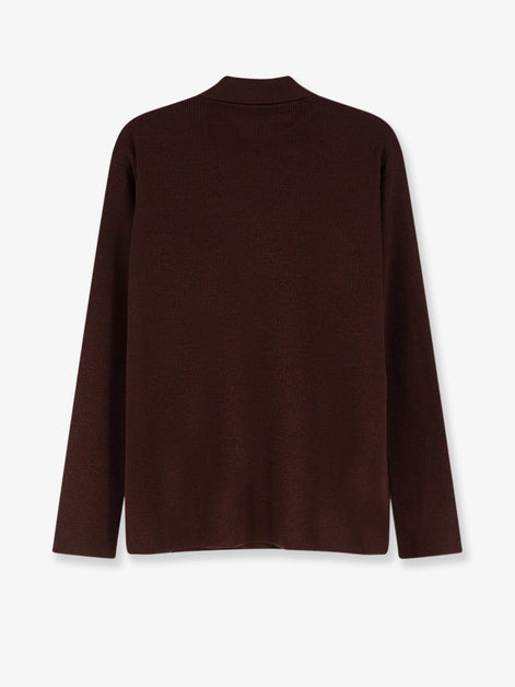 Miu Miu Wool polo shirt with embroidered logo on the front