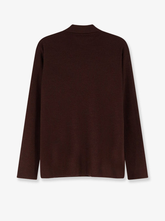 Miu Miu Wool polo shirt with embroidered logo on the front
