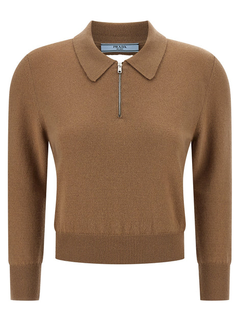 Wool polo shirt