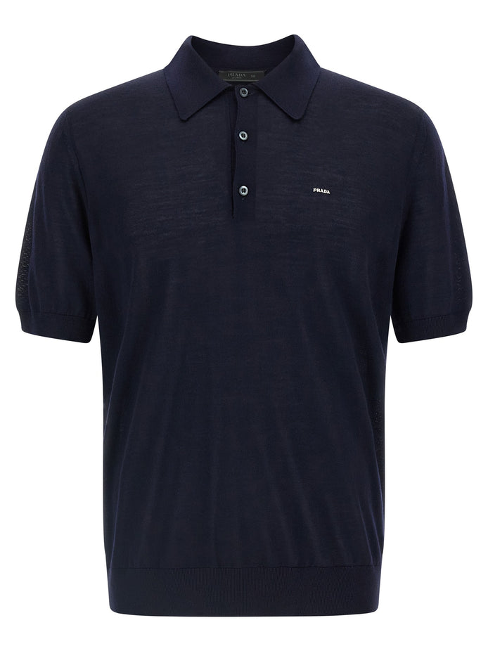 Wool polo shirt
