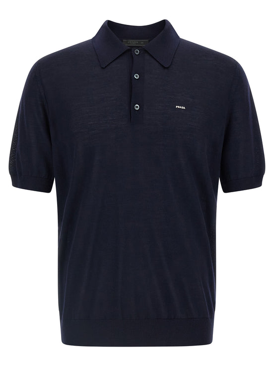 Wool polo shirt