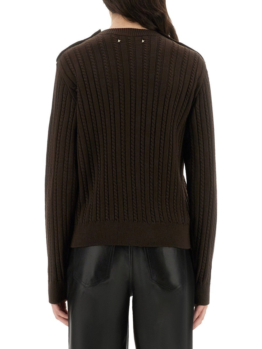 WOOL SWEATER WITH BUTTON DETAIL